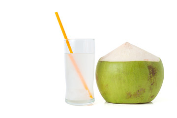 fresh coconut water with coconut