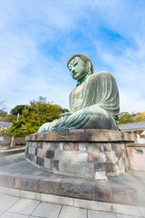 The great Buddha (Daibutsu) is a bronze statue of Amida Buddha at Kotokuin temple in Kamakura. Kanagawa,Japan.