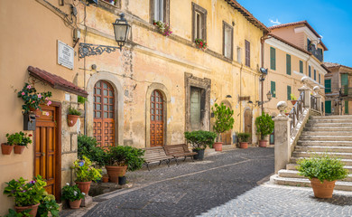 Fototapeta na wymiar Scenic sight in Fiuggi, province of Frosinone, Lazio, central Italy.