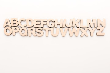 Wooden english letters
