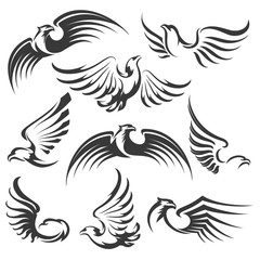 Obraz premium Eagle icon set