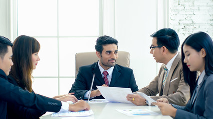 The business teamwork has conference in meeting room