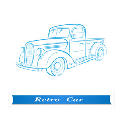 Sketch of an old car