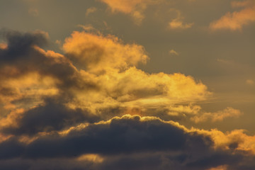 Fototapeta premium Orange clouds