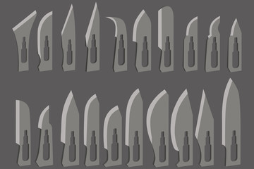 Medical blade set