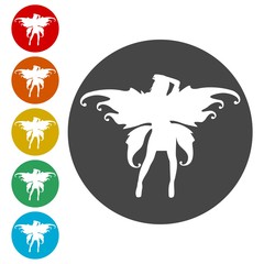 Fairy Icons set Flat Graphic Design - Illustration 