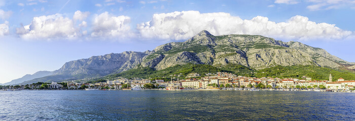 Panoramic shot of the resort town of Makarska.