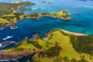 awesome islands landscape with turquoise sea  