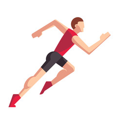 Running athlete illustration