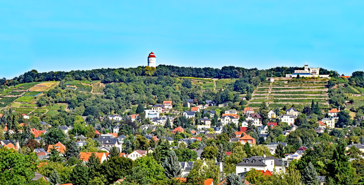 View over the village Altk&ouml;tzschenbroda in Saxony, Germany