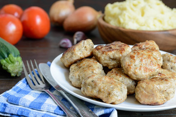 kotleta cutlet with mashed potato