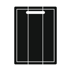 Cutting board in black simple silhouette style icons vector illustration for design and web