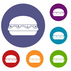 Burger icons set