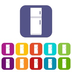 Refrigerator icons set
