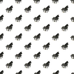 Black grand piano pattern