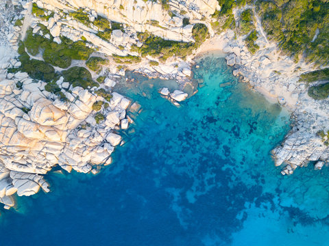 Top view of Sardinian coast.