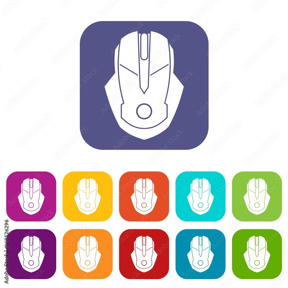 Poster computer mouse icons set