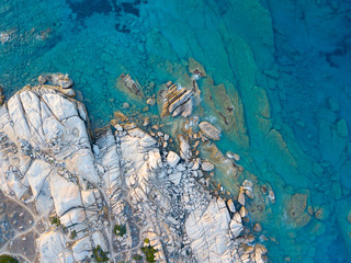 Top view of Sardinian coast.