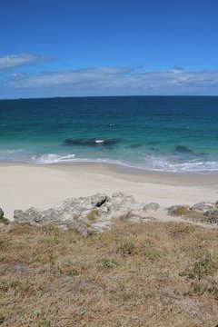 Indian Ocean and Cottesloe Beach in summer, Western Australia 
