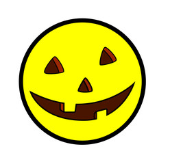 Laughing Halloween Pumpkin Face
