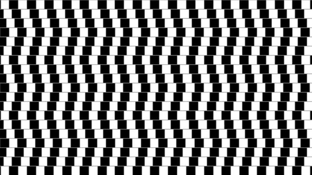 Abstract optical illusion twisted geometric shape