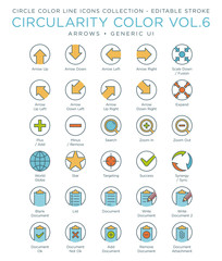 Circle Color Icons Collection Vol.6 - Arrows and Generic UI