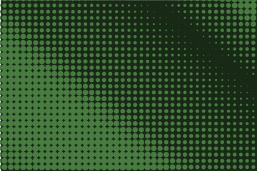 Comic dotted pattern. Green color. Halftone background Vector illustration
