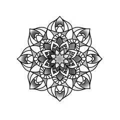 Flower mandala. Vintage decorative element. Islam, Arabic, Indian, ottoman motifs.