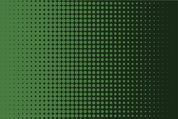 Comic dotted pattern. Green color. Halftone background Vector illustration