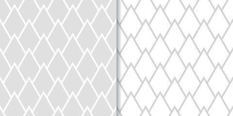 Geometric gray set of seamless patterns