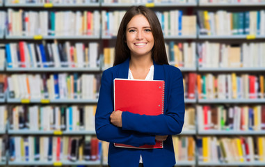 Young female student smiling