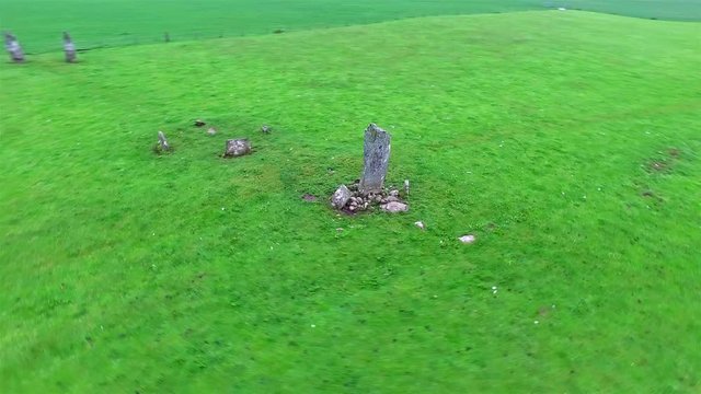 Aerial view of the Standing Stones at Kilmartin Glen, Argyll