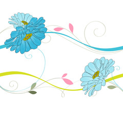 Abstract floral background. Vector flower zinnia. Element for design.