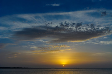 Fototapeta na wymiar Sunset over sea.