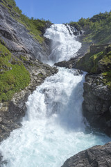 Naklejka na ściany i meble Norway. The Kjosfossen Waterfall