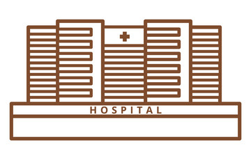 Large Modern Hospital Building vector illustration. EPS10