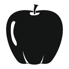 Apple in black simple silhouette style icons vector illustration for design and web isolated