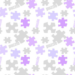 Seamless pattern puzzle.Vector background