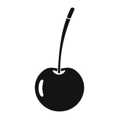 Cherry in black simple silhouettestyle icons vector illustration for design and web isolated