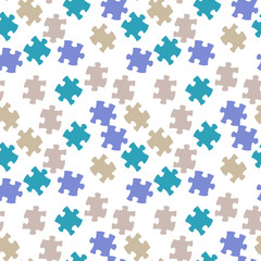 Naklejka premium Seamless pattern puzzle.Vector background