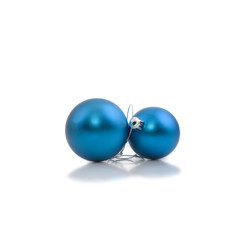 Blaue Christbaumkugeln