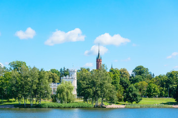 View of the Druskininkai city from the lake