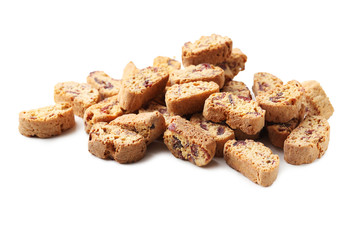 Cantuccini cookies isolated on a white background