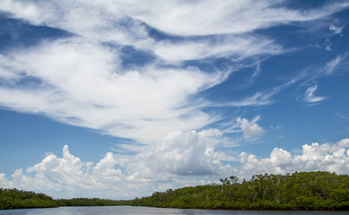 Blue Sky with Clouds over the Bay