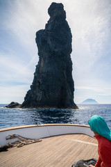 This columnar cliff La Canna near the island of Filicudi is 71 m high.