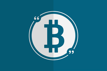 Bitcoin in quotes for web design