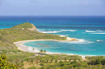 Half Moon Bay Atlantic Ocean coast - Caribbean tropical island - Saint John's - Antigua and Barbuda