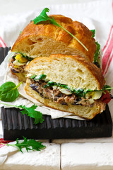 tuscan tuna sandwich.style rustic.