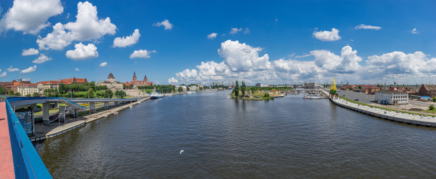 Szczecin, Stettin, Stadtpanorama, August 2017