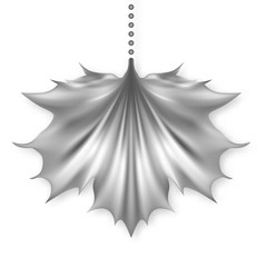 Silver maple leaf, pendant.